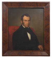 American School, 19th Century, A Pair of Portraits: A Lady and Gentleman