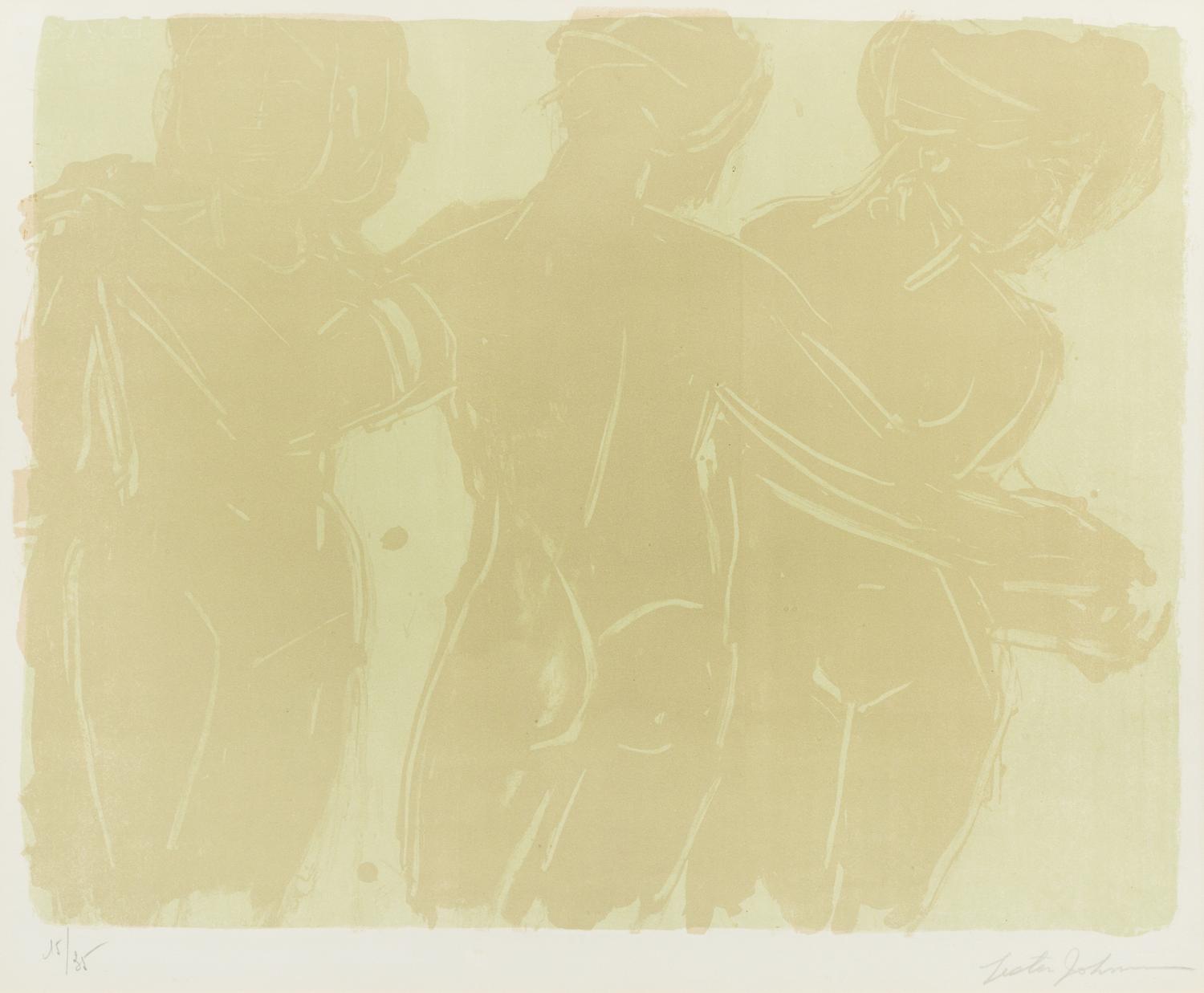 Lester Johnson, (American, 1919-2010), Three Graces, 1966