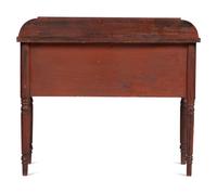 A Classical Country Grain Painted Pine and Maple Two-Drawer Console