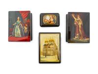 Four Russian Lacquered Boxes — 20TH CENTURY