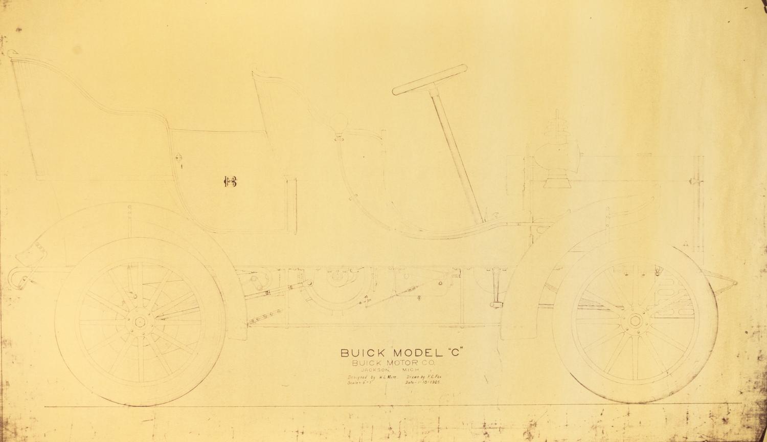 (ENGINEERING) BUICK MOTOR COMPANY. A group of blueprints for early Buick automobiles.