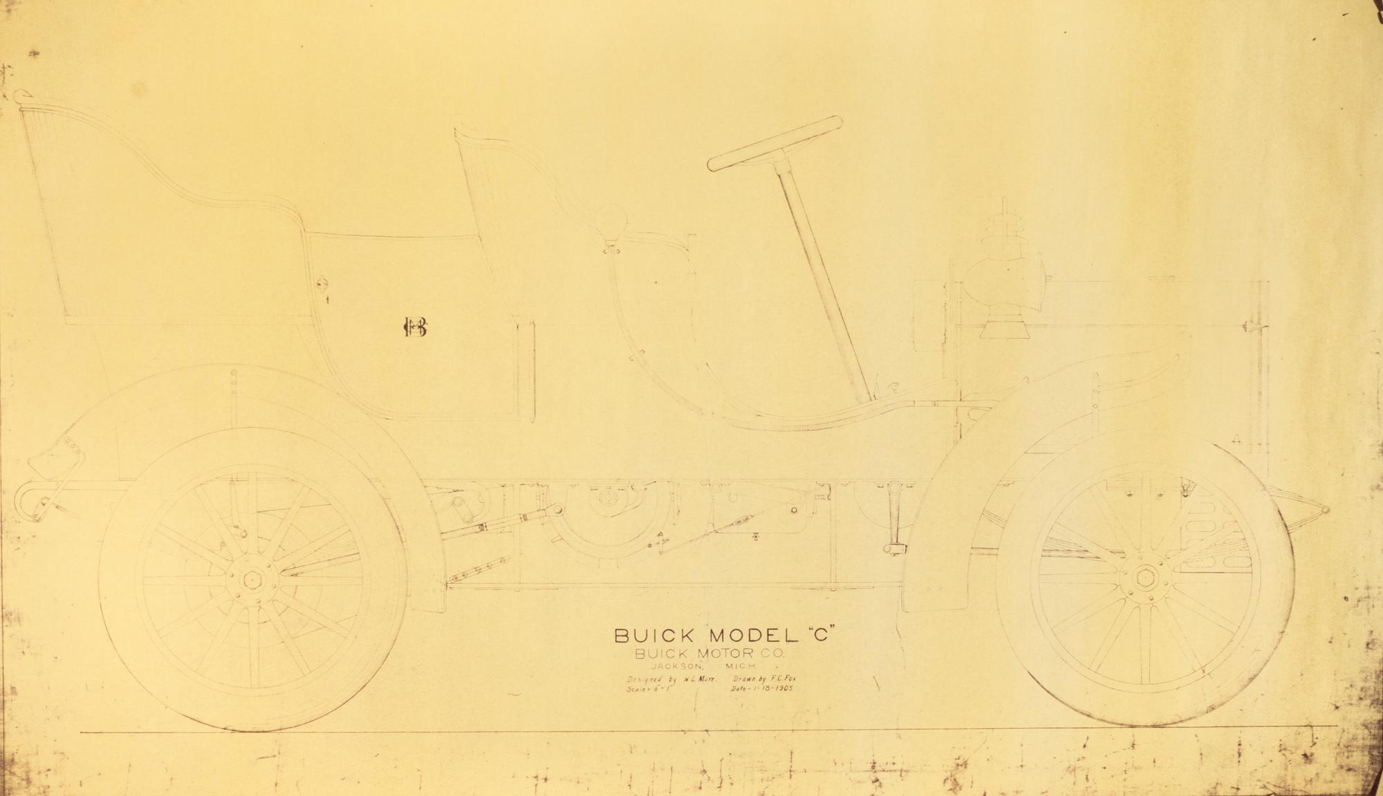 (ENGINEERING) BUICK MOTOR COMPANY. A group of blueprints for early Buick automobiles.