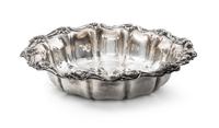 An American Art Nouveau Silver Bowl, Unger Brothers, Newark, NJ, of shaped circular form with an applied poppy border.