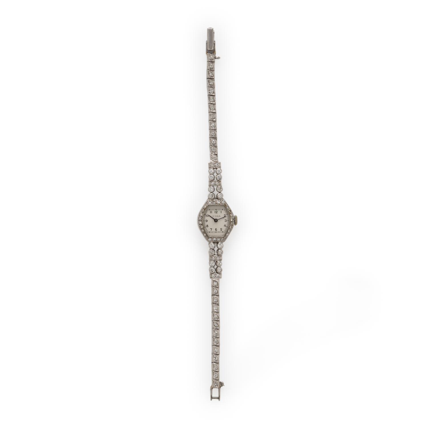 Cyma, Diamond and Platinum Watch