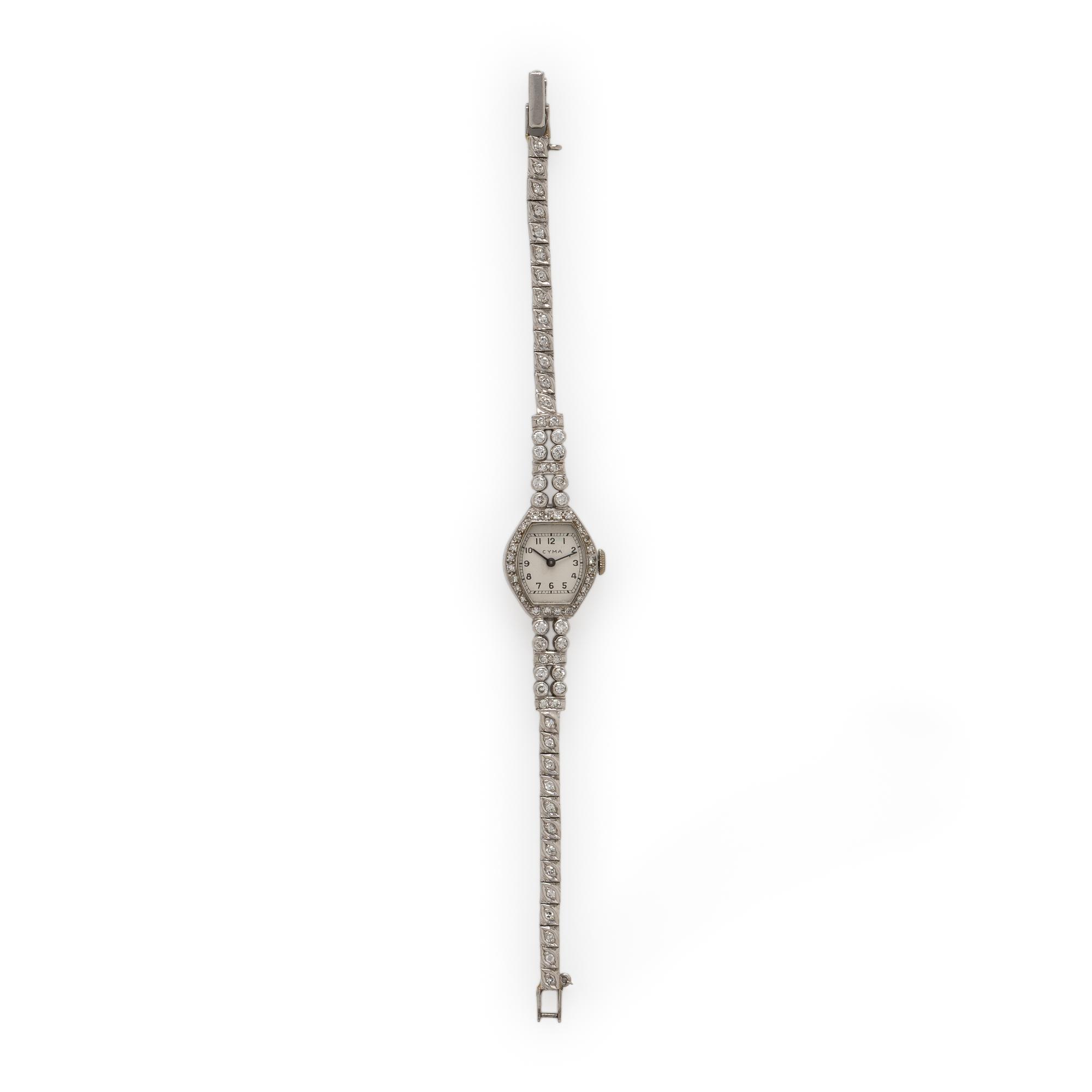 Cyma, Diamond and Platinum Watch