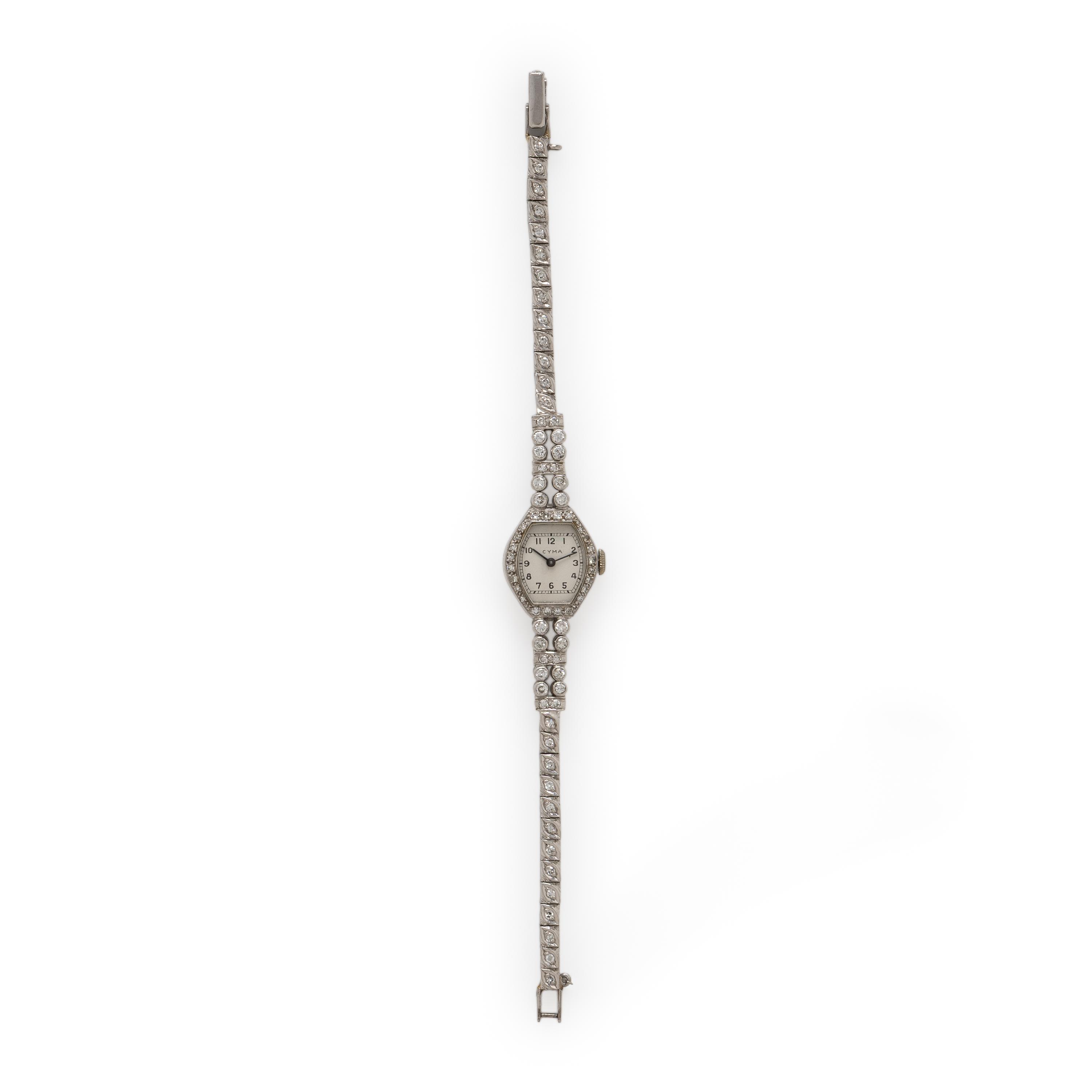 Cyma, Diamond and Platinum Watch