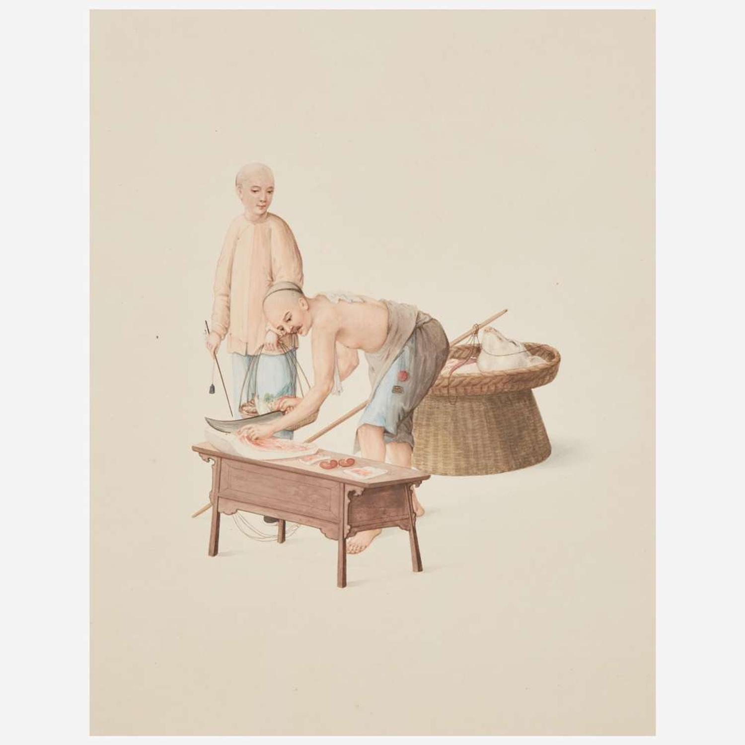 Chinese School 19th century Group of Thirteen Works Depicting Chinese Occupations