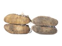 Sioux Beaded Hide Moccasins, with Horse Tracks