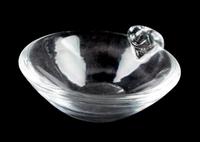 A Steuben Glass Ash Receiver Width 5 1/4 inches.