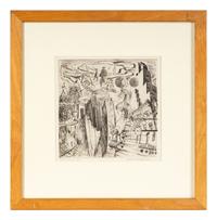 European Landscape , 1942 and City Landscape , 1943 (two works)