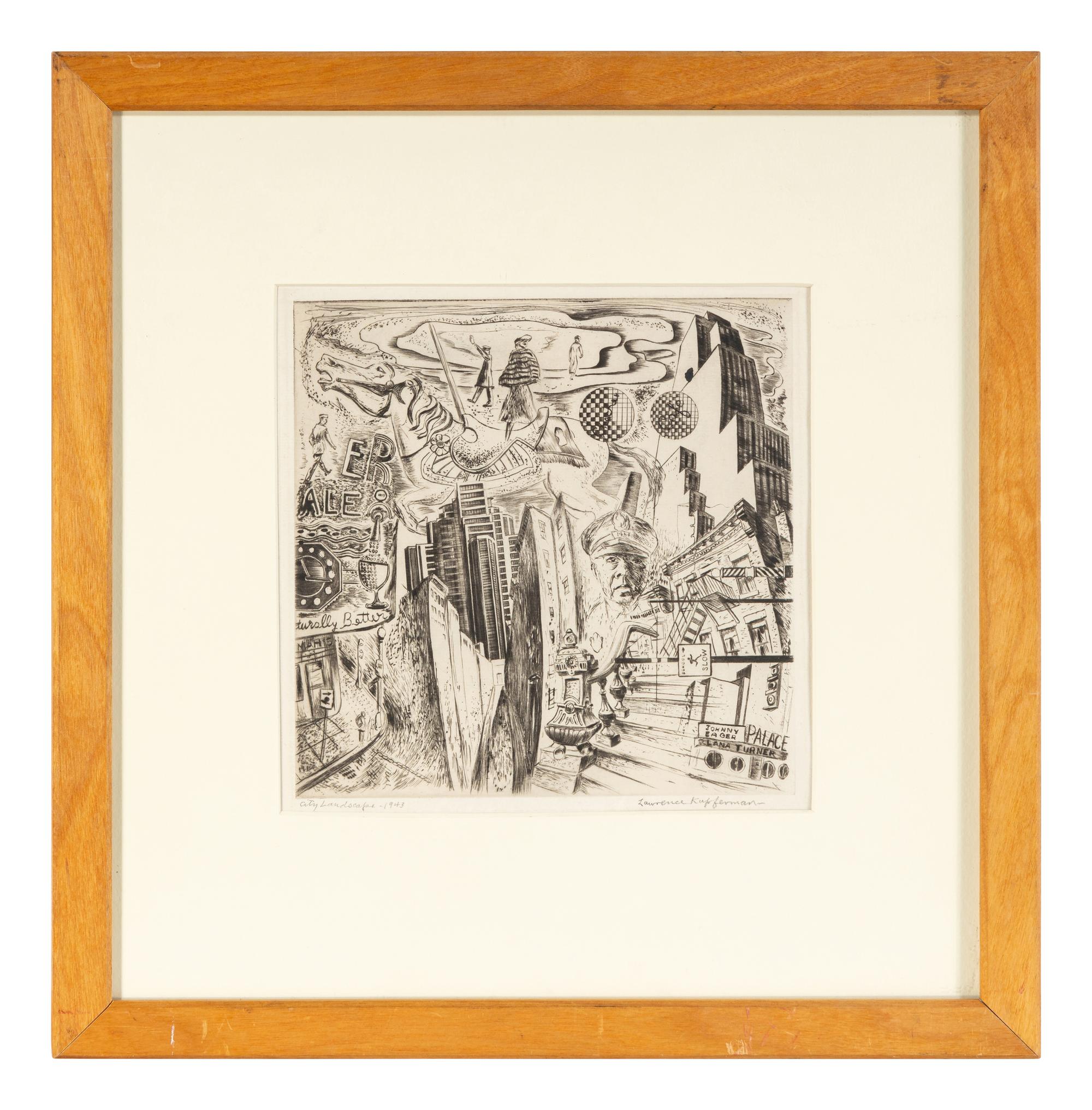 European Landscape , 1942 and City Landscape , 1943 (two works)