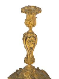 Two Pairs of Louis XV Style Gilt Bronze Candlesticks
