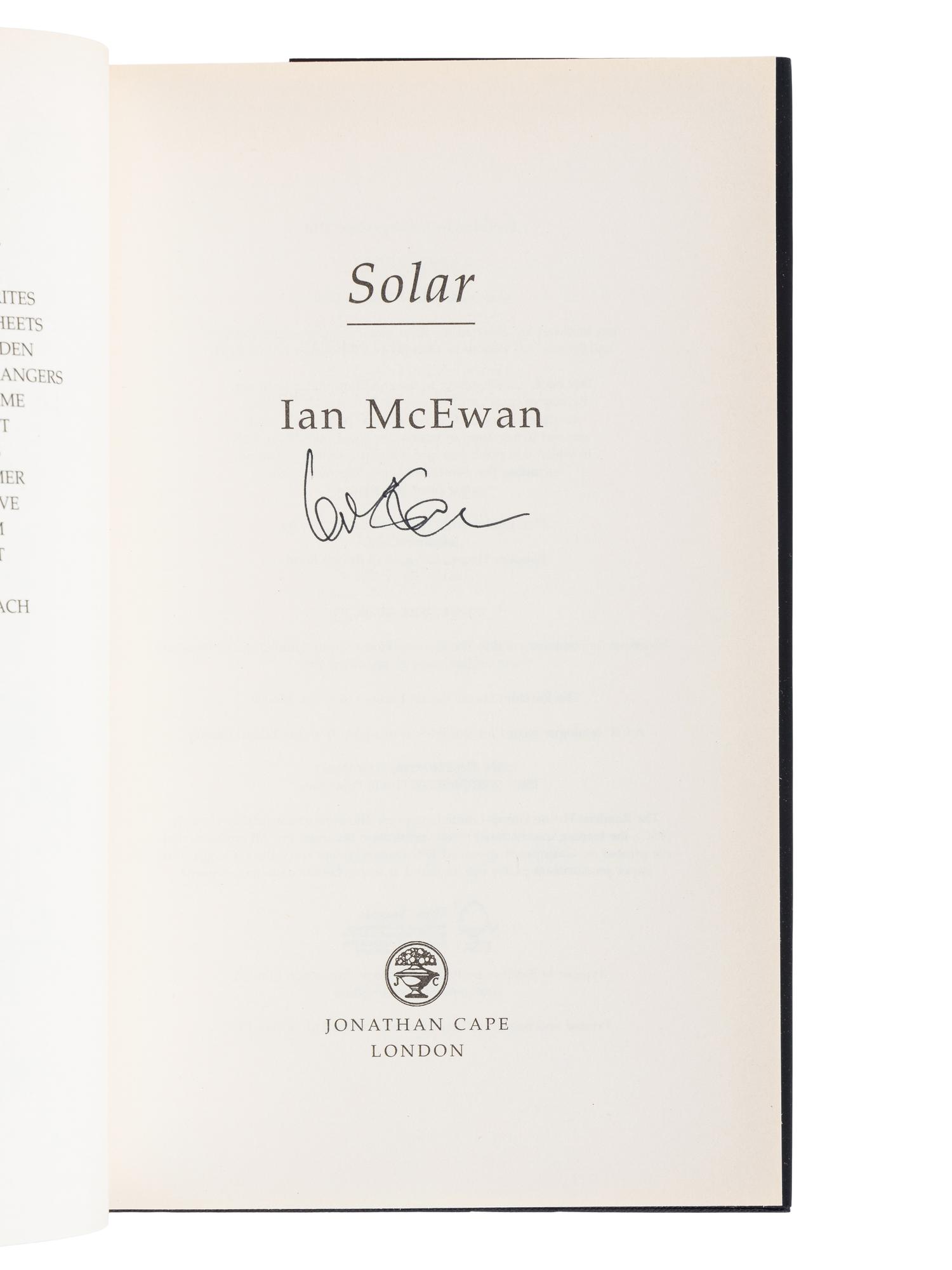 McEWAN, Ian (b. 1948). A group of 6 novels by McEwan, MOST SIGNED, comprising: