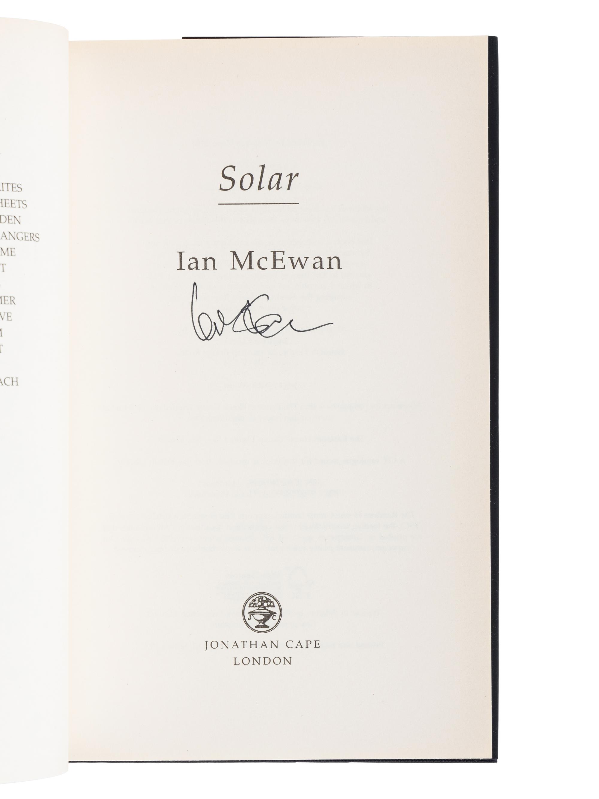 McEWAN, Ian (b. 1948). A group of 6 novels by McEwan, MOST SIGNED, comprising: