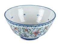 A Dutch Delft Polychrome Glazed Earthenware Punch Bowl