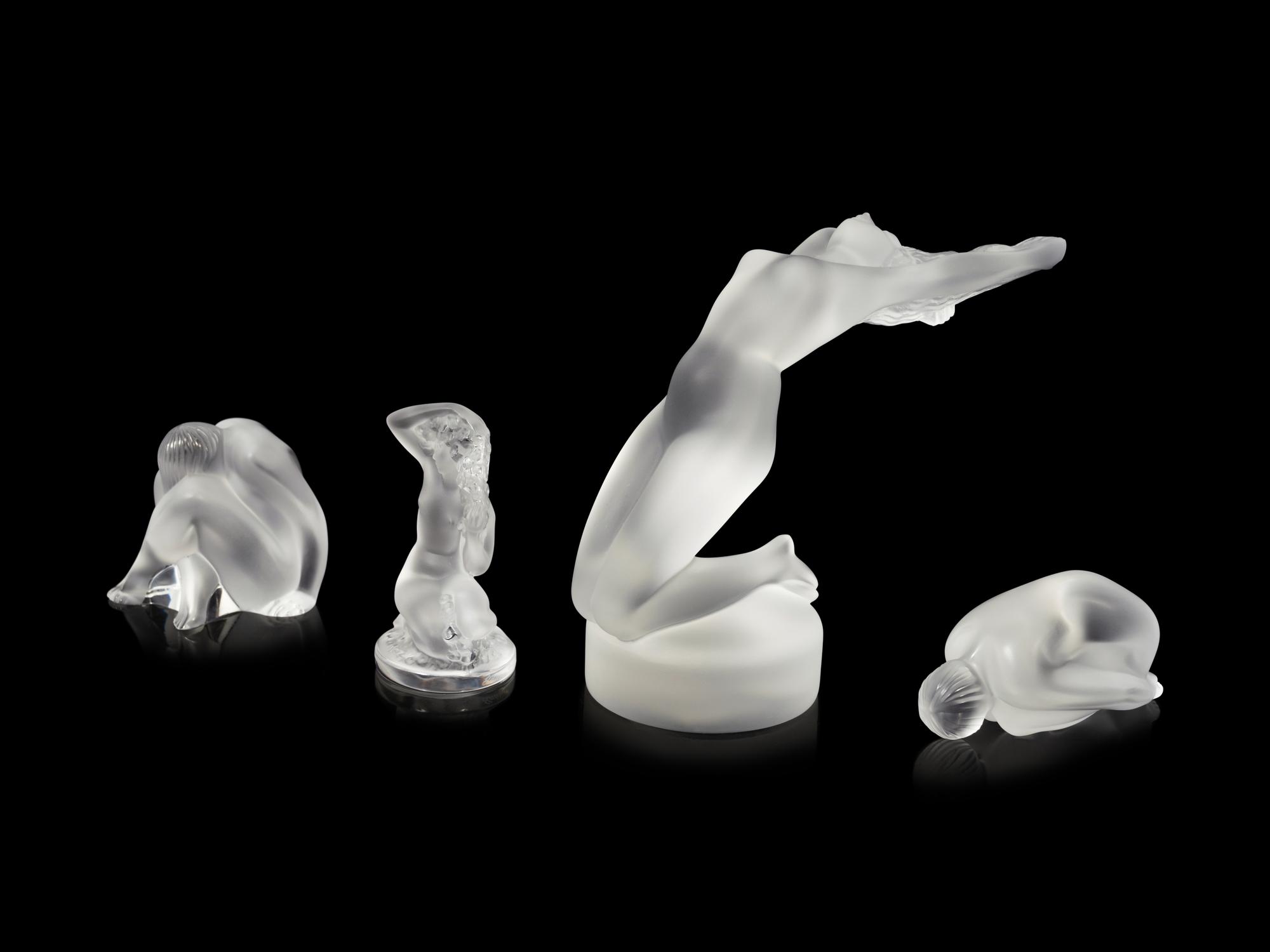 Four Lalique Nude Figures
