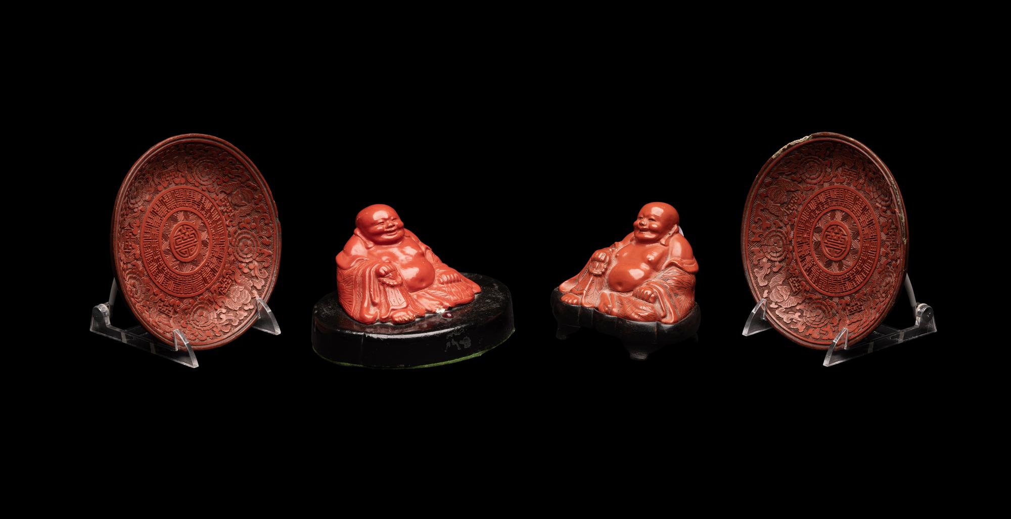 Four Chinese Red Lacquer Wares