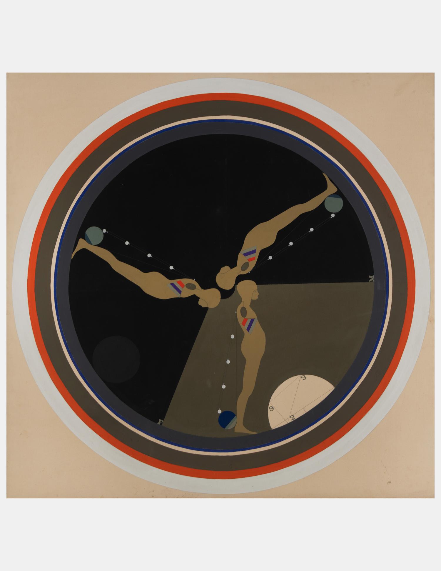 Three Men in Circles , 1968