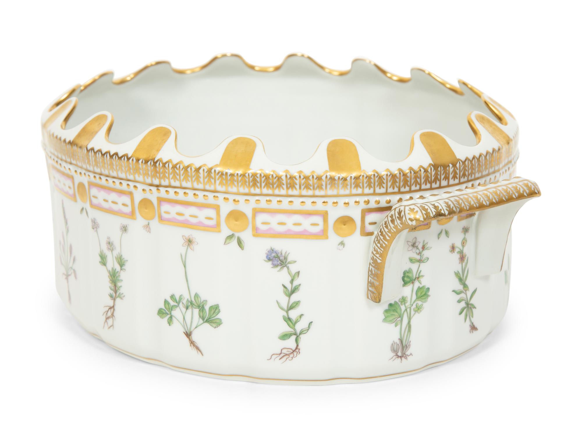 A Royal Copenhagen Flora Danica Porcelain Monteith