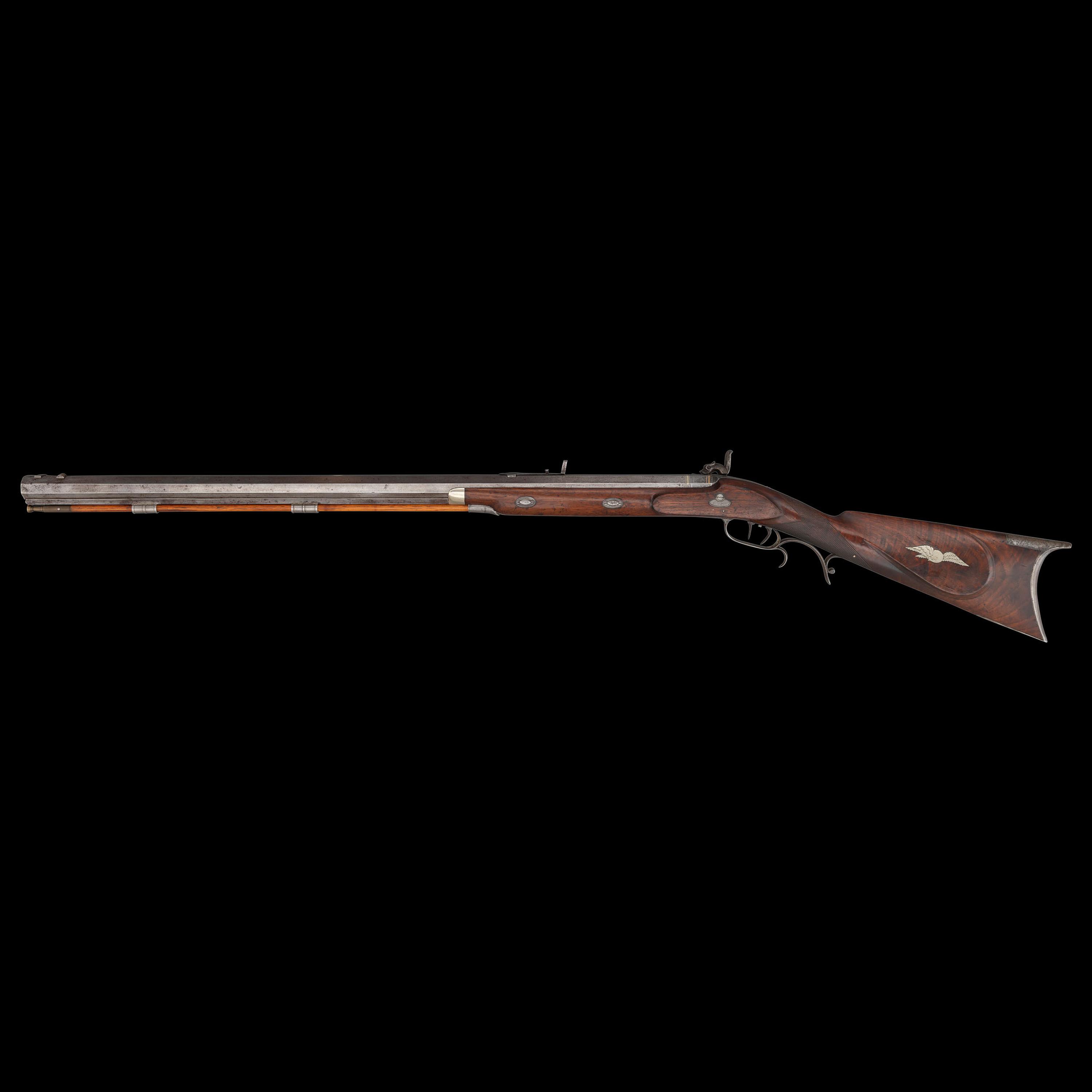 Lovely H.E. Dimick St. Louis Half-Stock Percussion Heavy Sporting Rifle