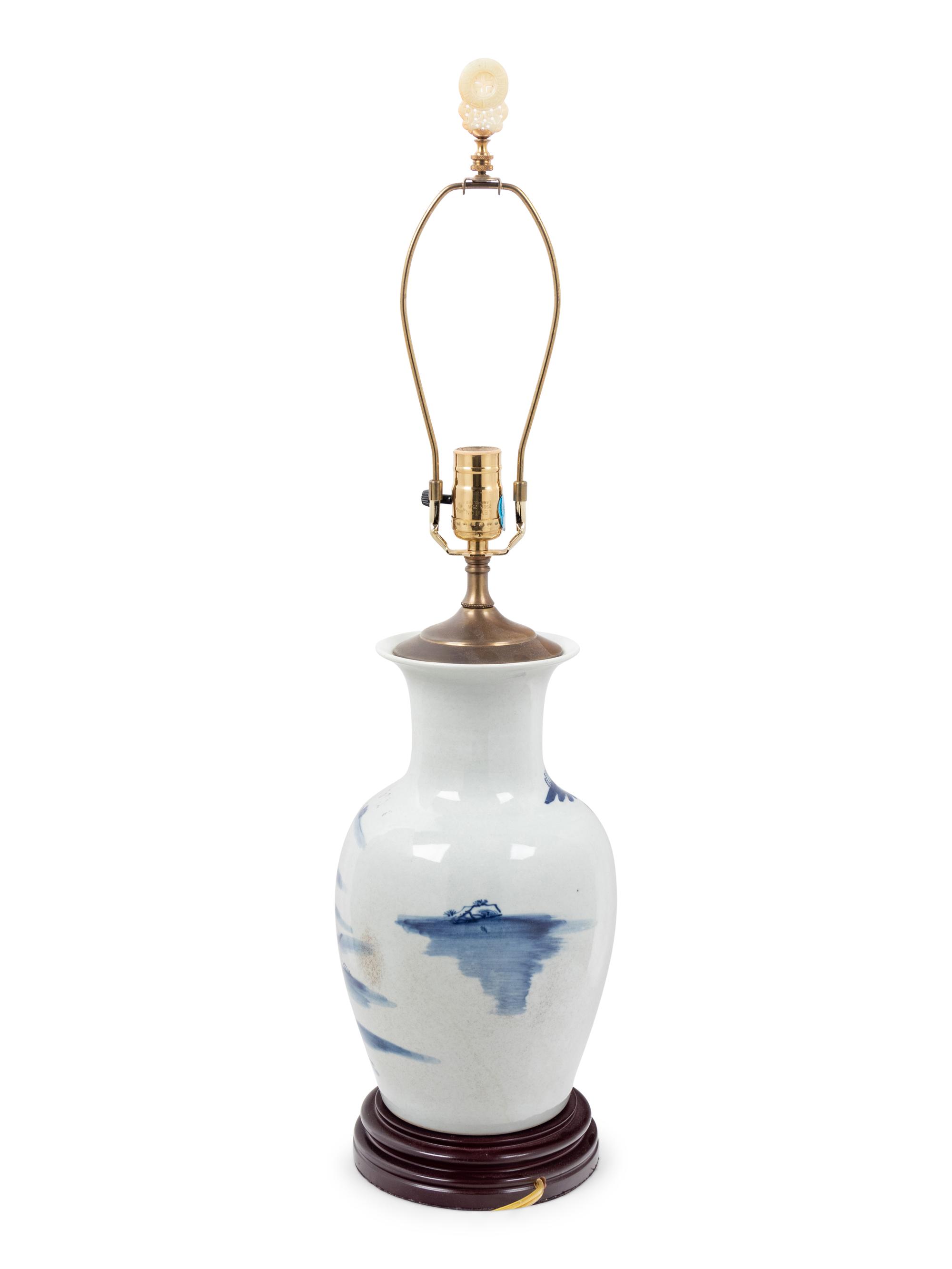 A Chinese Porcelain Vase Mounted as a Lamp