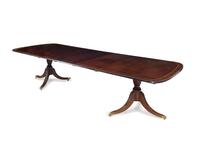 A George III Style Mahogany Double-Pedestal Dining Table