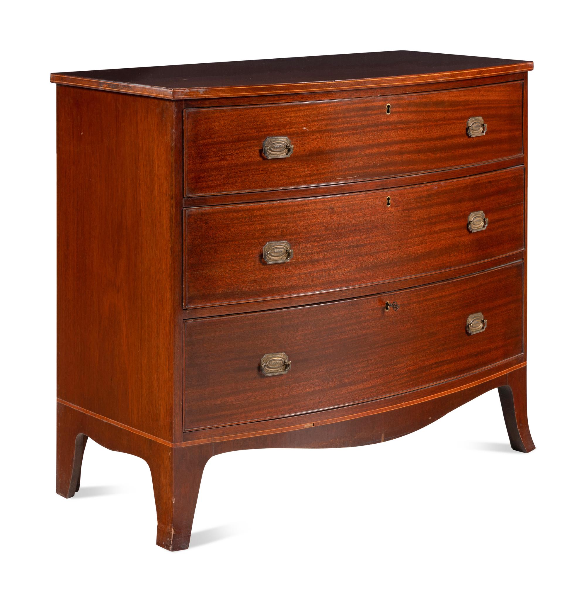A Pair of English Mahogany Chests of Drawers