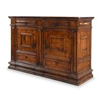 An Italian Baroque Walnut and Marquetry Cabinet