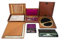A Collection of Drawing Instruments Diameter of largest 12 inches.
