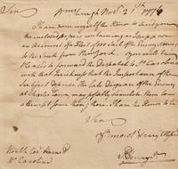 [American Revolution] Henry, Patrick. Autograph Letter, signed