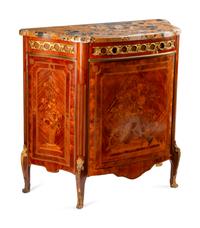 A Louis XV/XVI Transitional Style Gilt-Bronze-Mounted Marquetry Mueble d'Appui — ALBERT GOUMAIN, PARIS, LATE 19TH CENTURY