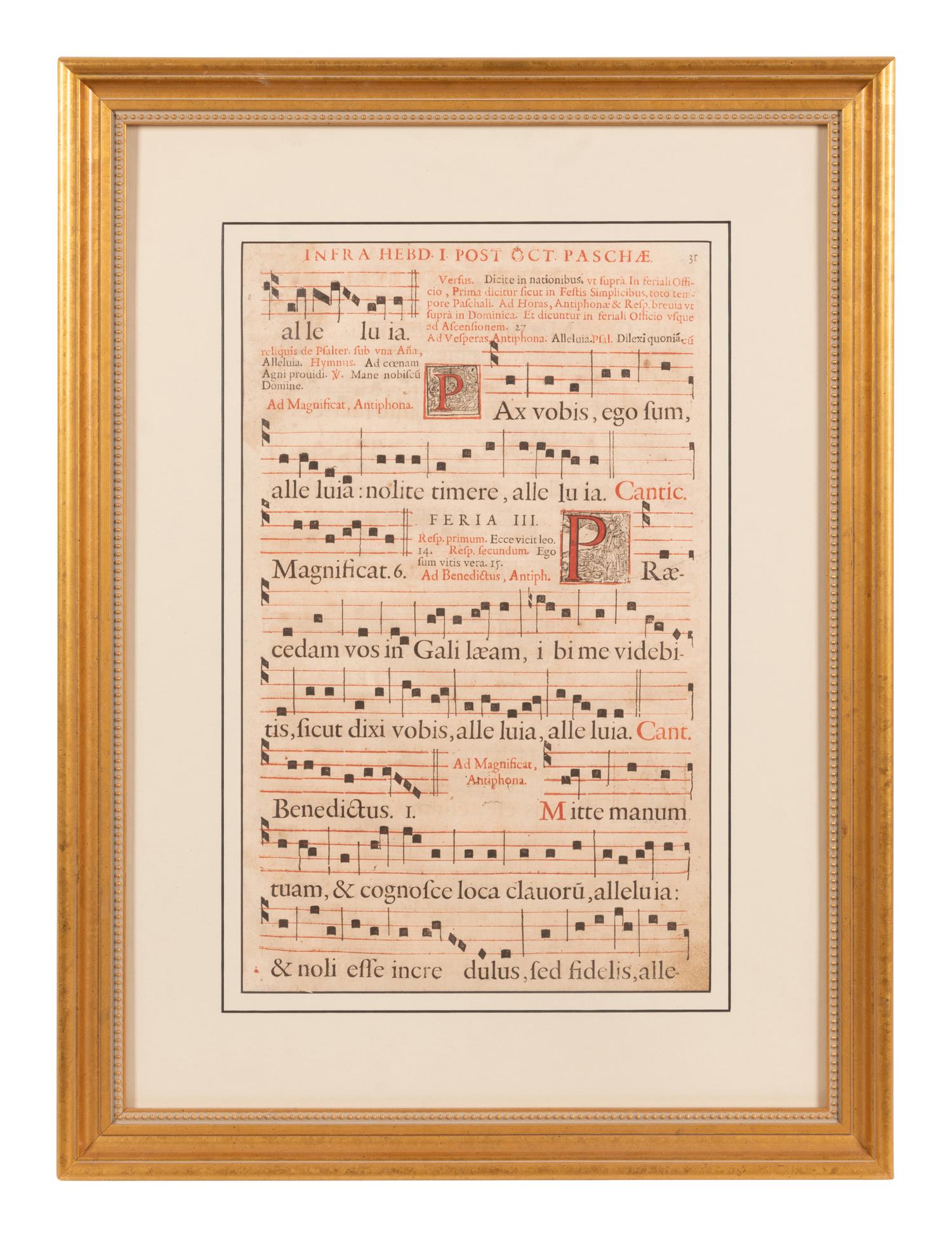 A Group of Six Hand Colored Illuminated Manuscripts