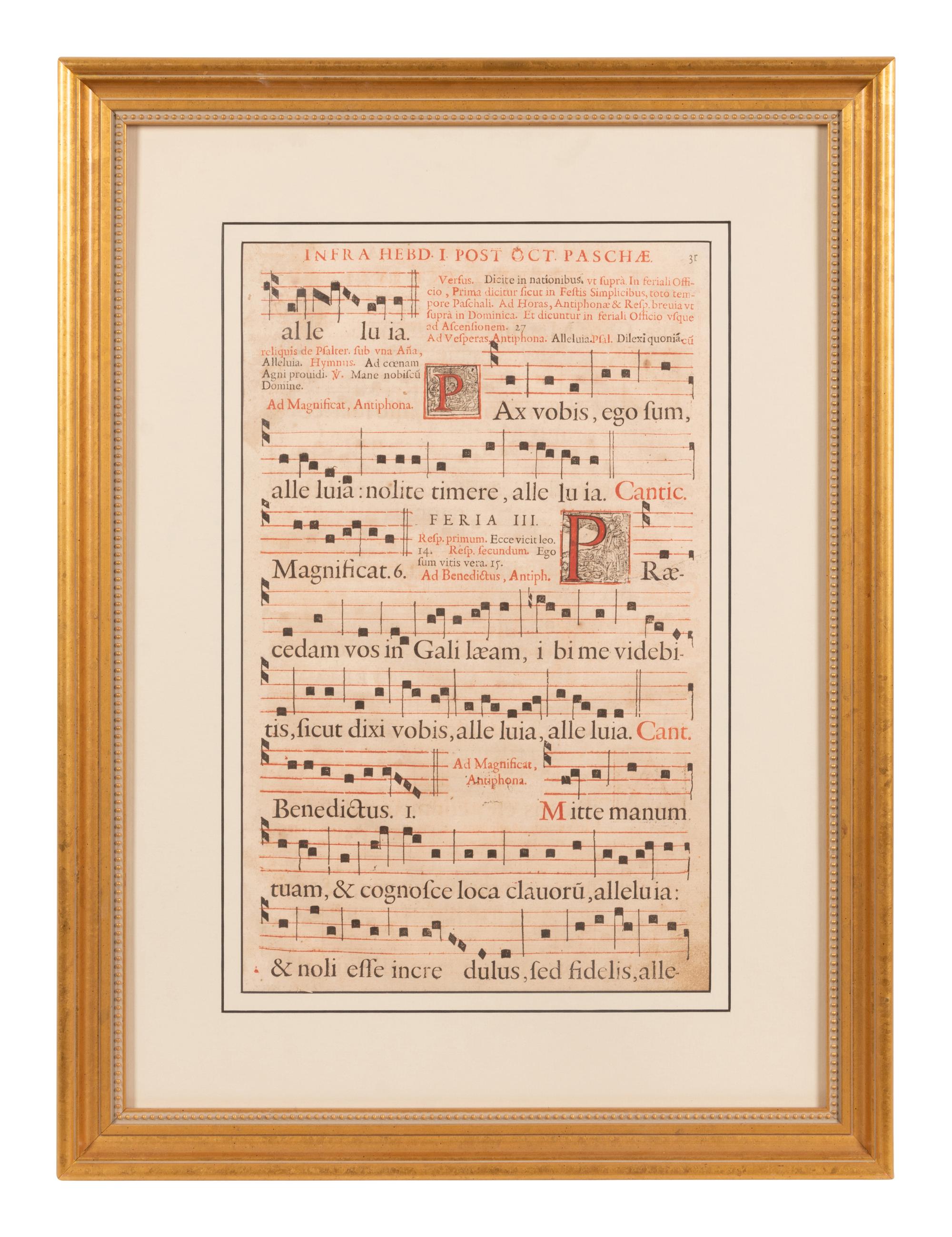 A Group of Six Hand Colored Illuminated Manuscripts