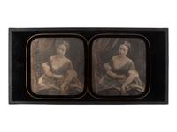 [EARLY PHOTOGRAPHY]. Stereodaguerreotype of a young woman.