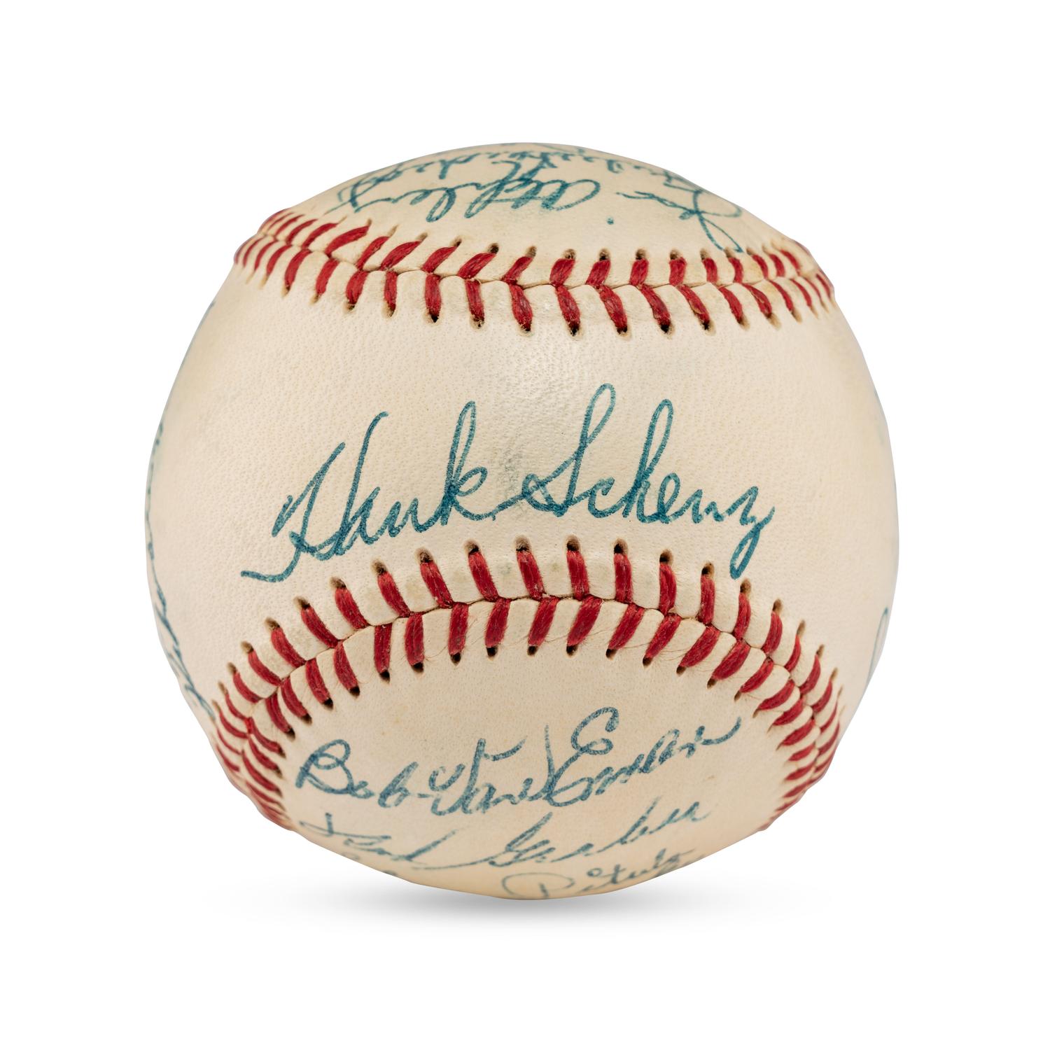 A 1955 Tulsa Oilers Team Signed Autograph Baseball