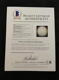 A 1976 New York Yankees Team Signed Autograph Baseball Including Thurman Munson and Billy Martin (Beckett Authentication Services Letter BAS Certified)