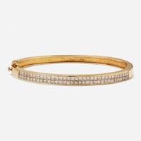 A 14K Yellow Gold and Diamond Bracelet