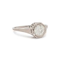 DIAMOND AND PLATINUM RING