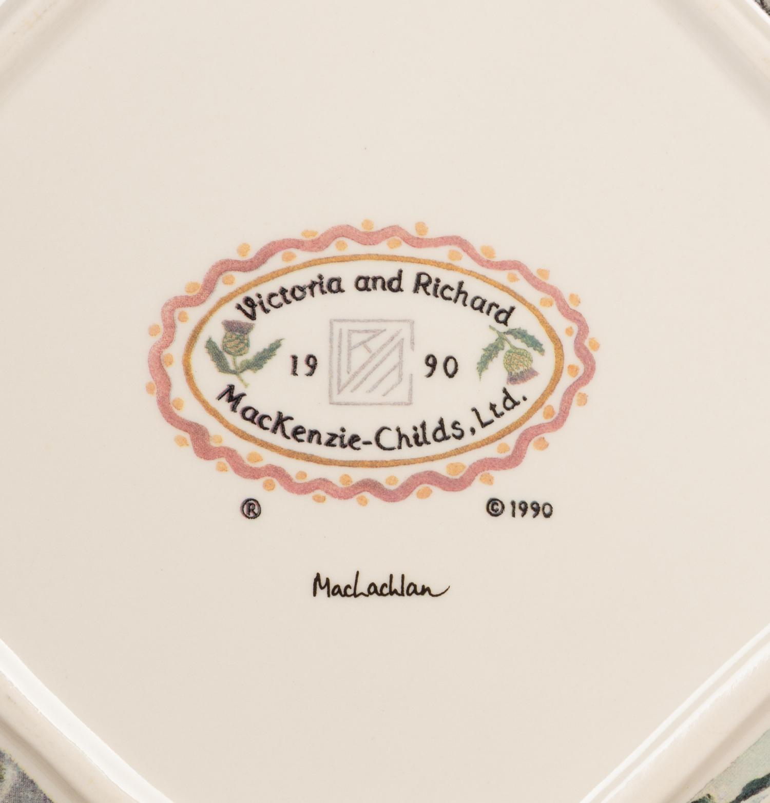 A Set of Sixteen MacKenzie-Childs MacLachlan Ceramic Dinner Plates