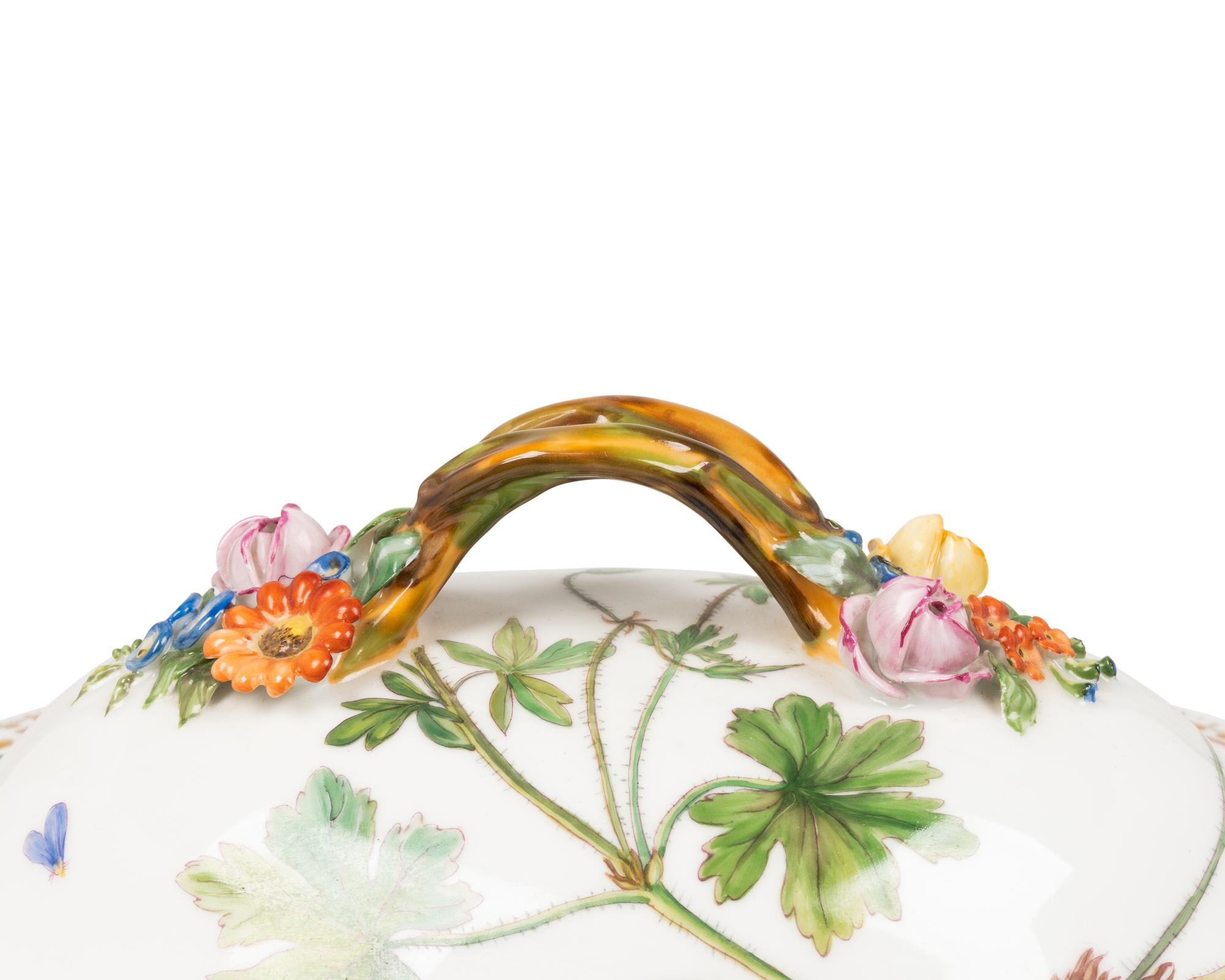 A Royal Copenhagen Flora Danica Porcelain Covered Tureen and Underplate