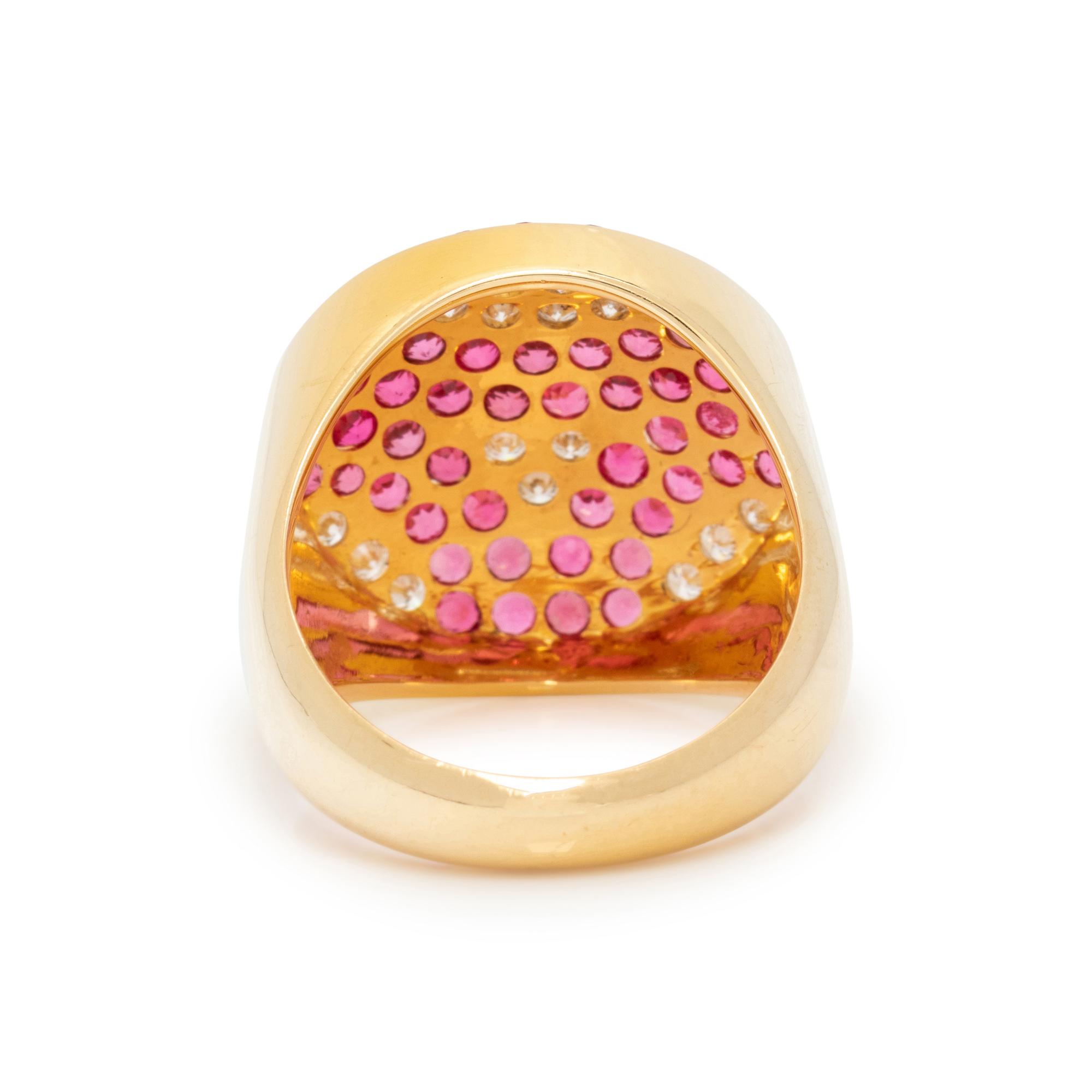 DIAMOND AND PINK SAPPHIRE RING