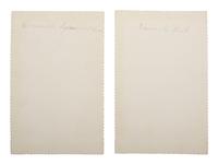 [NATIVE AMERICANS]. [IRWIN, William (1871-1935), photographer, attrib.]. A group of 2 cabinet cards of Comanche subjects.
