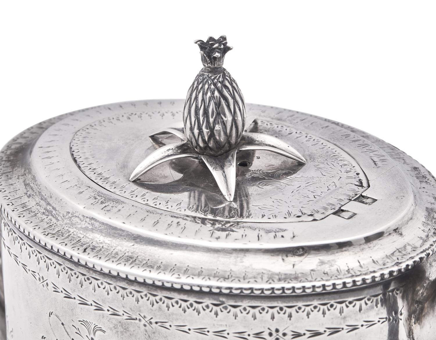 A Silver Teapot, Ephraim Brasher (1744-c. 1810), New York, NY, Circa 1780