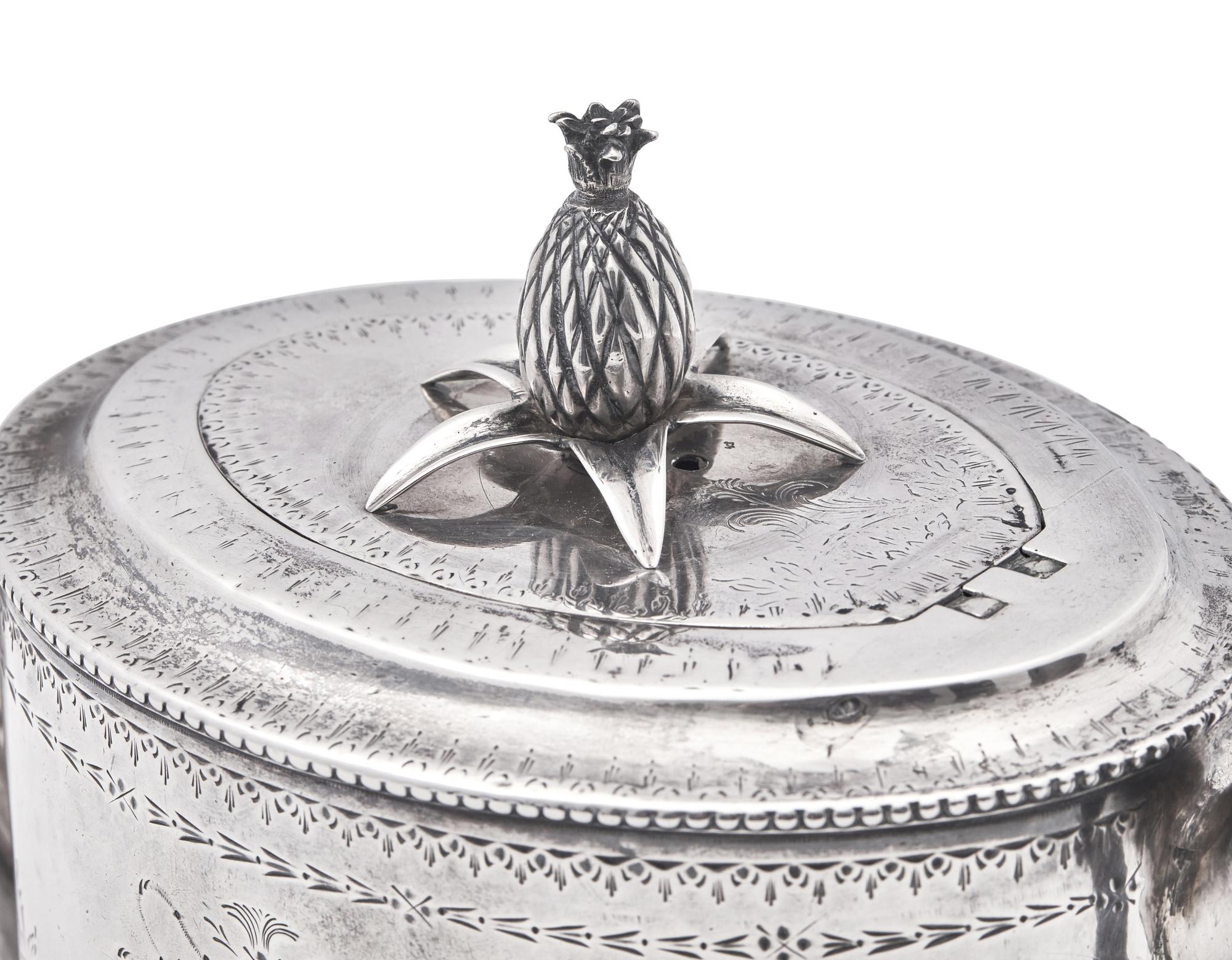 A Silver Teapot, Ephraim Brasher (1744-c. 1810), New York, NY, Circa 1780