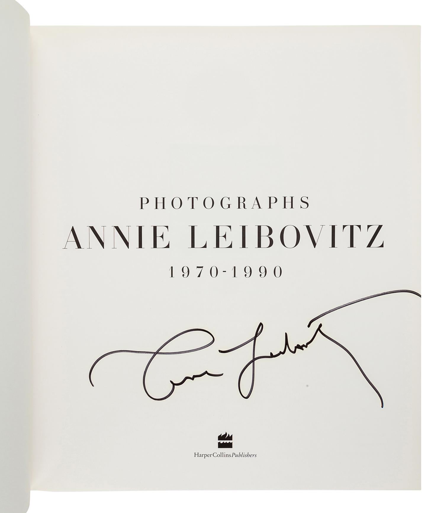LEIBOVITZ, Annie (b. 1949). Annie Leibovitz: Photographs, 1970-1990. New York: Harper Collins Publishers, 1991.