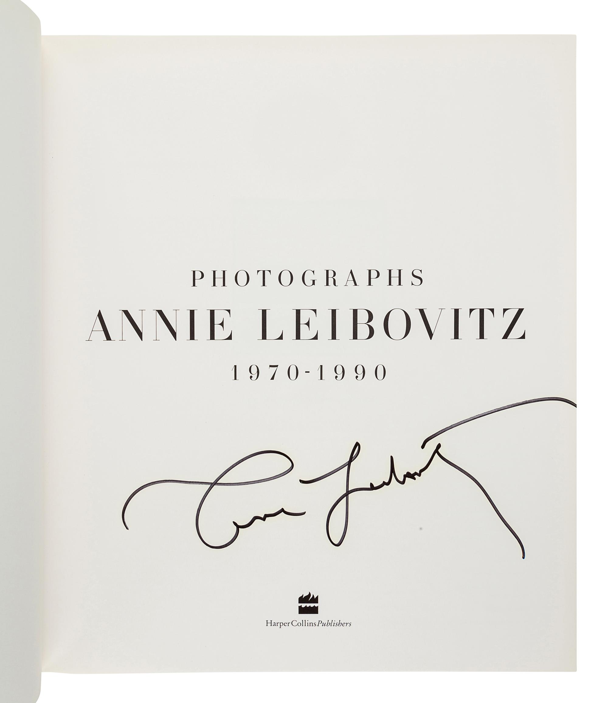 LEIBOVITZ, Annie (b. 1949). Annie Leibovitz: Photographs, 1970-1990. New York: Harper Collins Publishers, 1991.