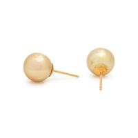 CULTURED GOLDEN SOUTH SEA PEARL EARRINGS
