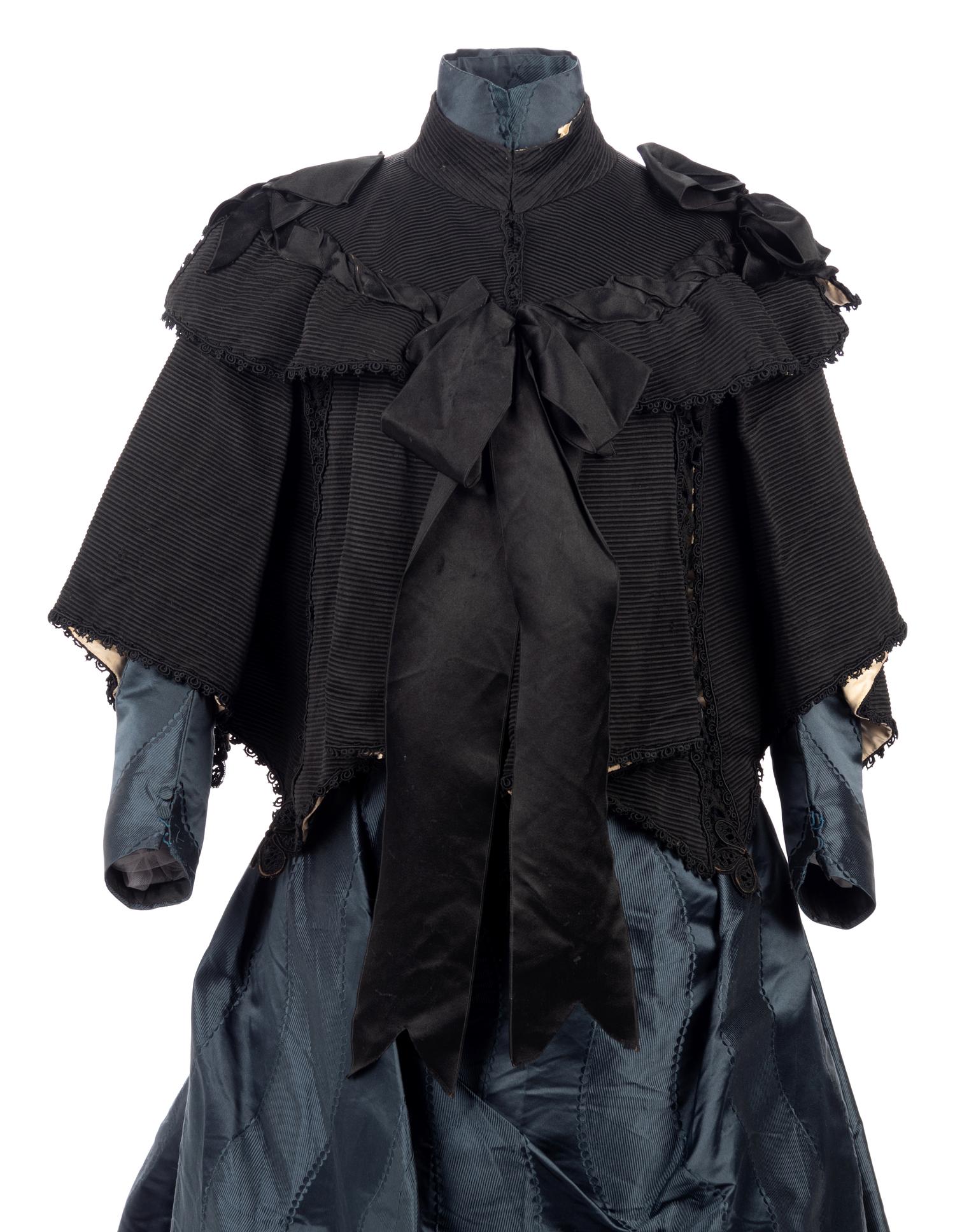 Collection of 19th Century Clothing: One Dress, Four Capes