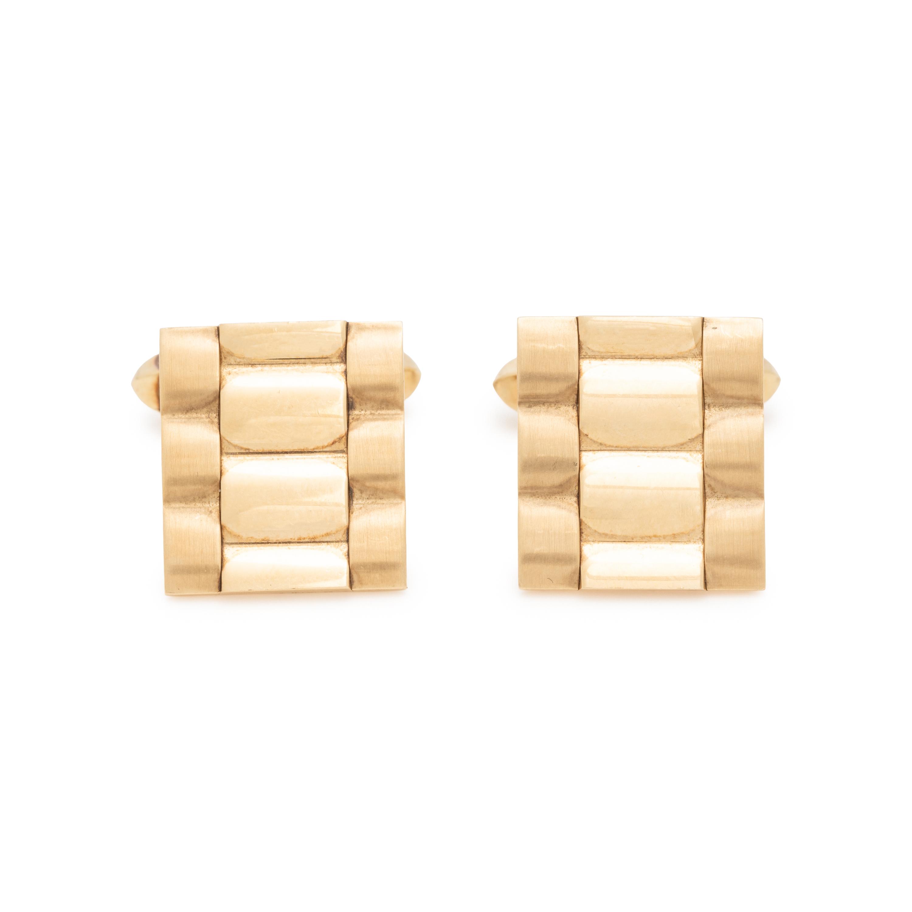 KUTCHINSKY, YELLOW GOLD CUFFLINKS