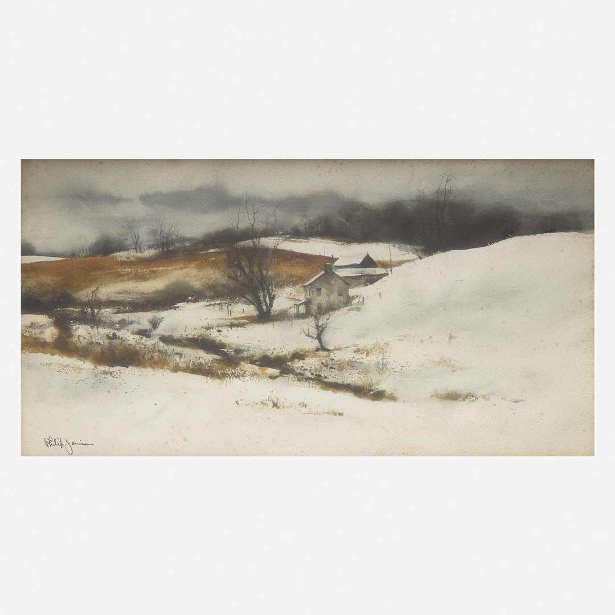 Philip Jamison (American, 1925-2021) House in Winter; together with a companion